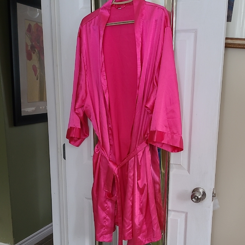 Victoria's Secret Pink Satin Robe